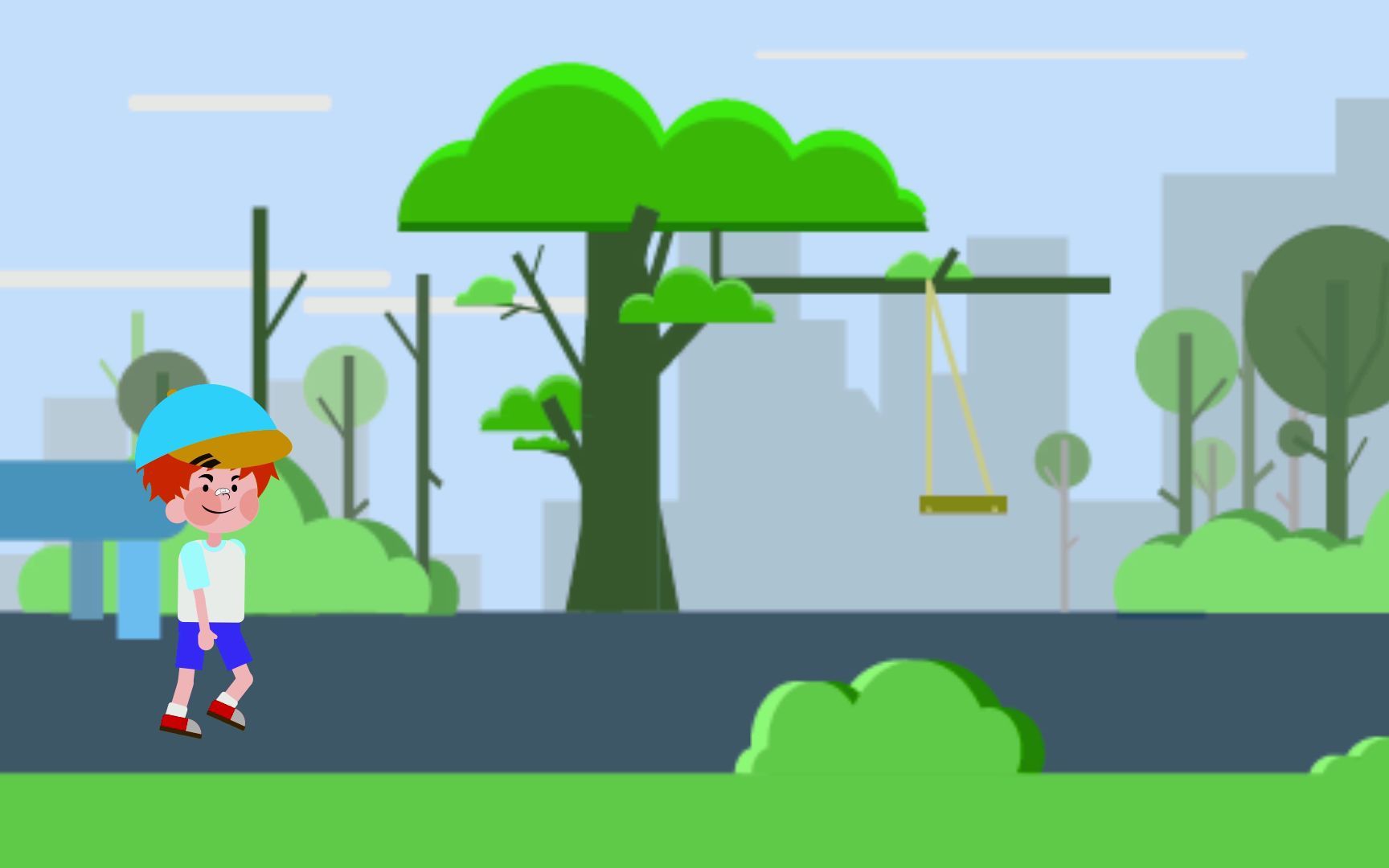 个人ae动画练习——公园散步