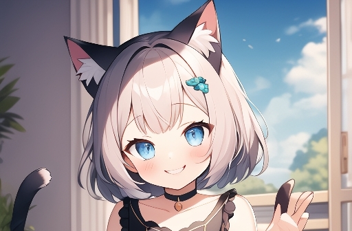 猫耳猫尾,少女心萌动.