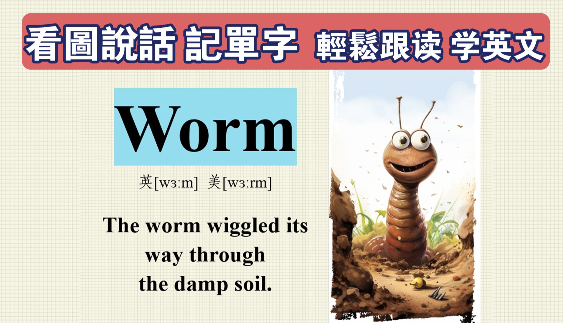 worm 看图说话 记单词 英语阅读