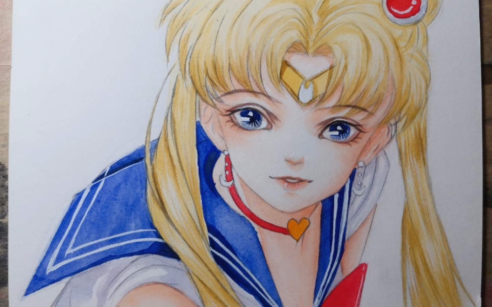 【美少女战士重绘】【水冰月】【水彩】赶上末班车的我