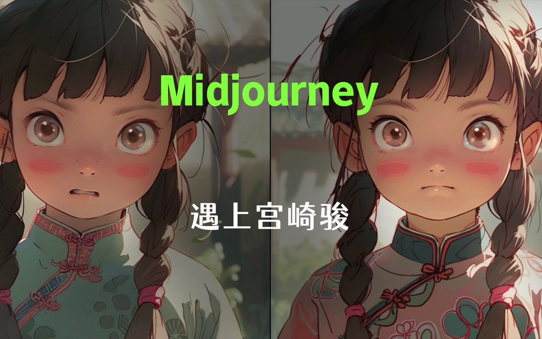 当『Midjourney』遇上『宫崎骏』,半个小时画了几十张.哔哩哔哩bilibili