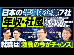 下载视频: 【行业分析：半导体】日本企业7家的年薪、工作方式、企业文化／相比安稳型的人，更适合挑战型的人／对于新毕业生来说，“现在是机会”【商务日语】