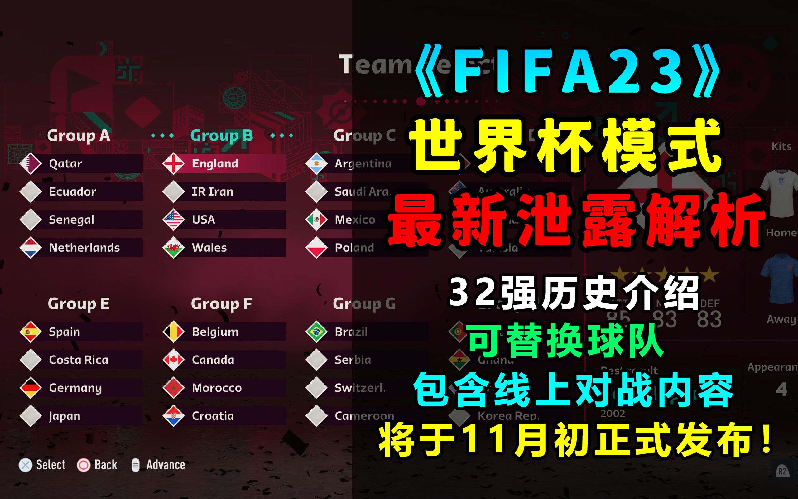 [图]《FIFA23》世界杯模式突然泄露！玩家可操控中国队勇夺世界杯！