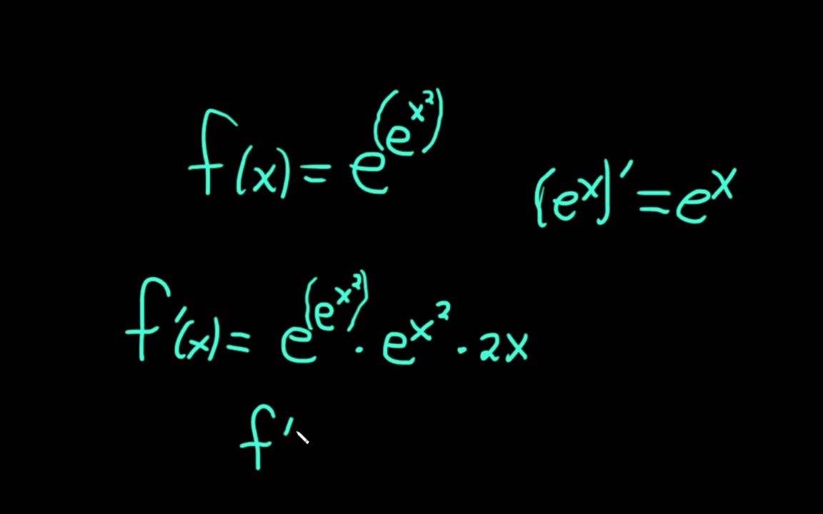 derivative of e^(e^x^2) e^(e^x^2) 的导数