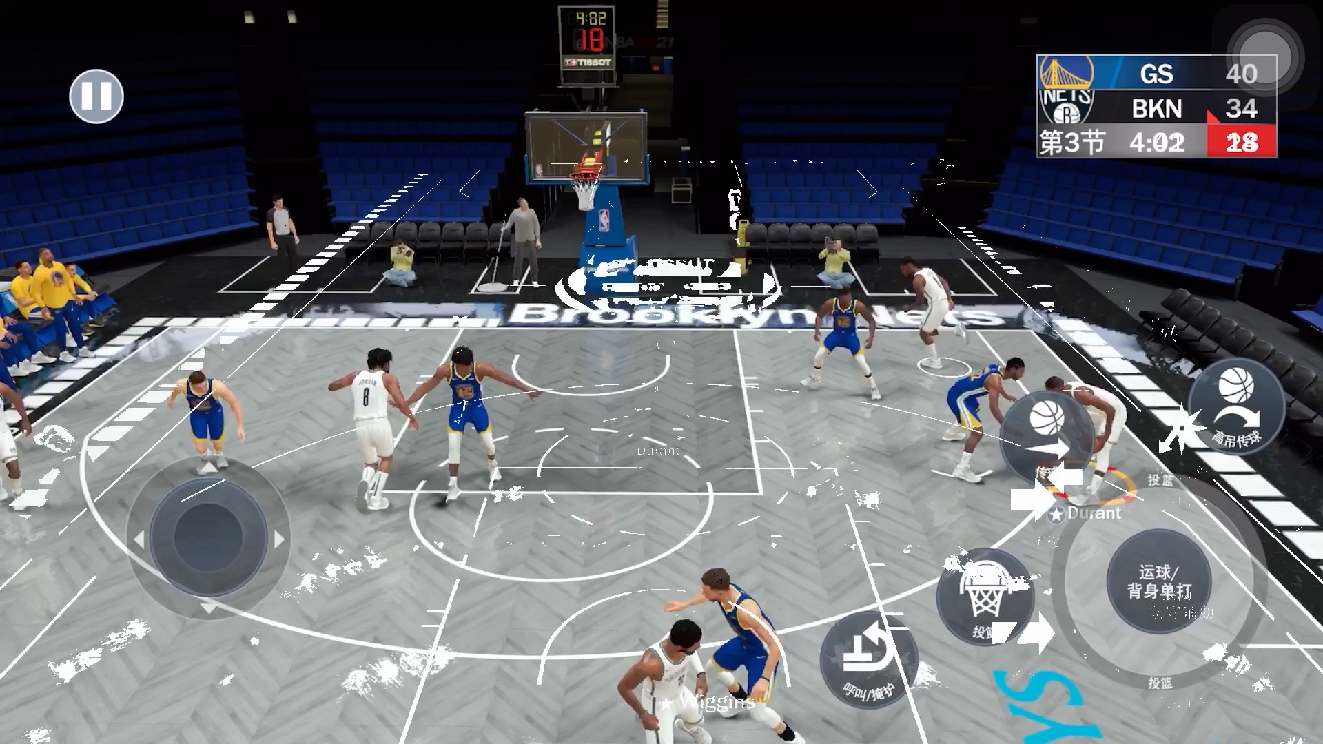 终于等到你,nba2k21 手游试玩  篮网vs勇士比赛集锦.