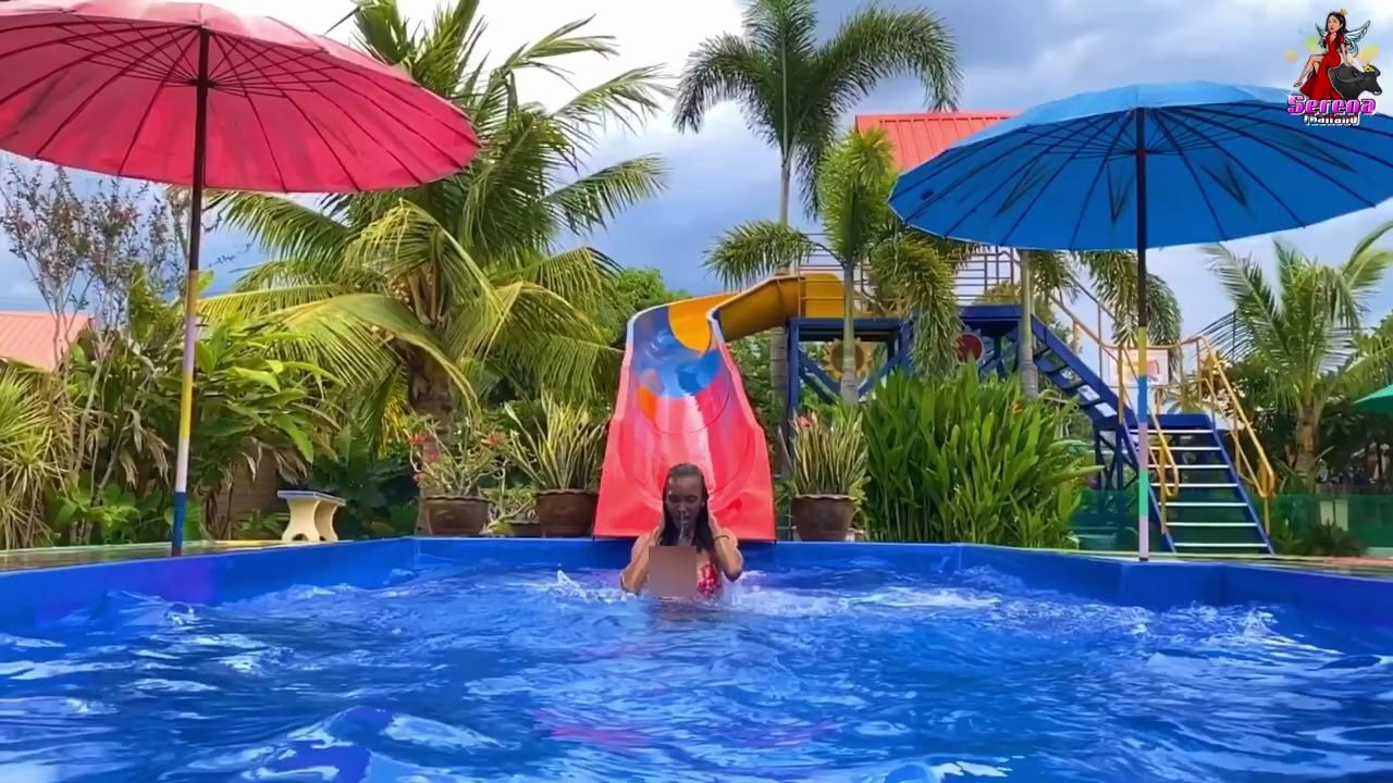 一起去游泳池玩水的ladyboy们