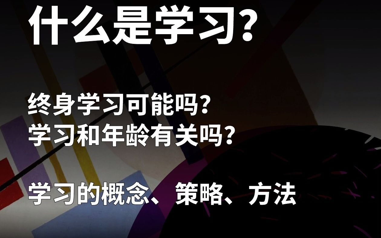 什么是学习,学习的概念、策略和方法哔哩哔哩bilibili