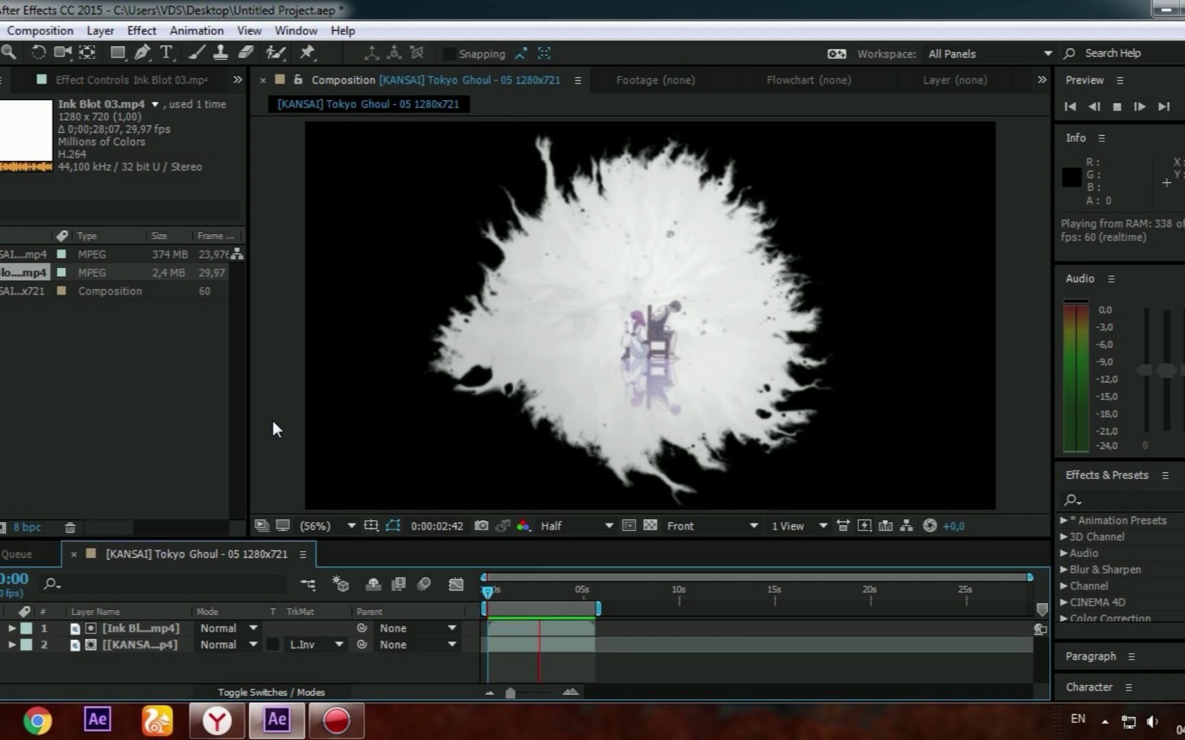 after effects 教程amv墨水痕迹散开效果哔哩哔哩bilibili