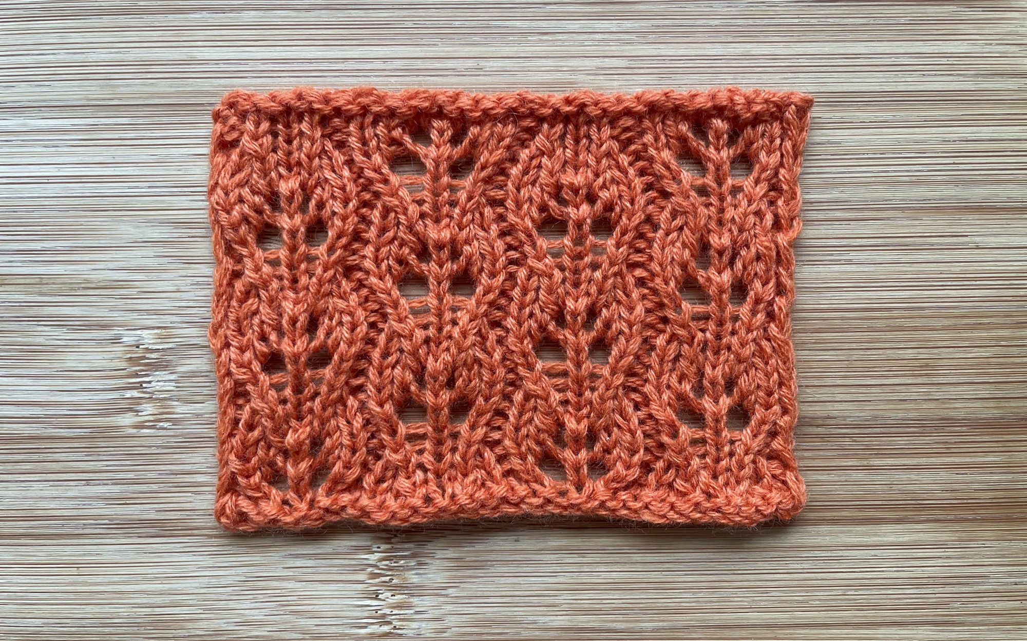 【轻描编织】镂空叶子花样,简洁漂亮,4种基础针法编织,简单好上手