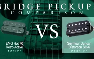 Download Video: EMG HOT 70 RETRO ACTIVE vs Seymour Duncan DISTORTION SH-6 - Bridge Pickup