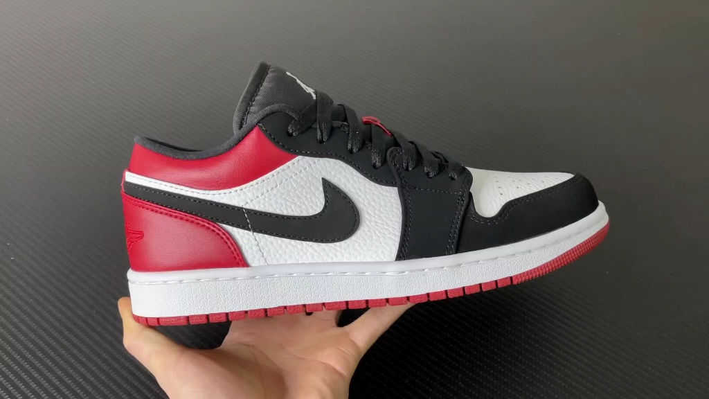 清远底面版/ aj 1 低帮黑红脚趾