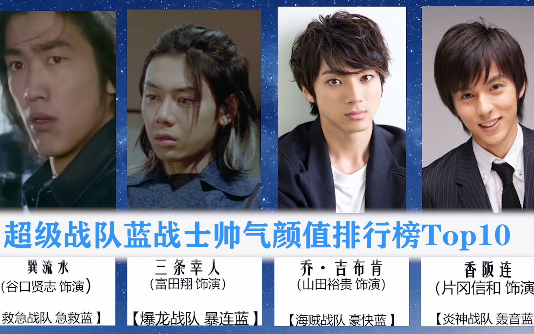 排行个人向超级战队蓝战士帅气颜值排行榜top10蓝战士多为高冷帅哥却