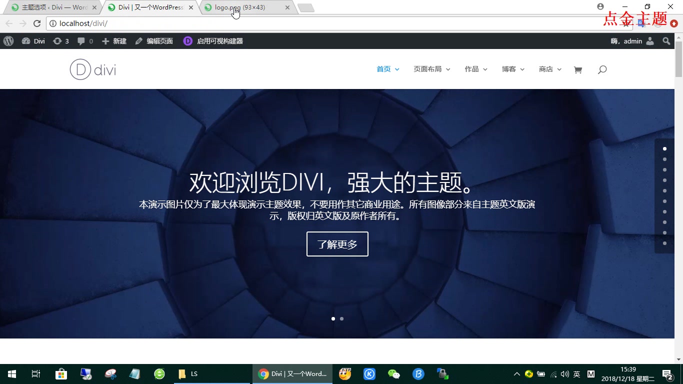 Divi主题视频教程:如何自定义logo哔哩哔哩bilibili