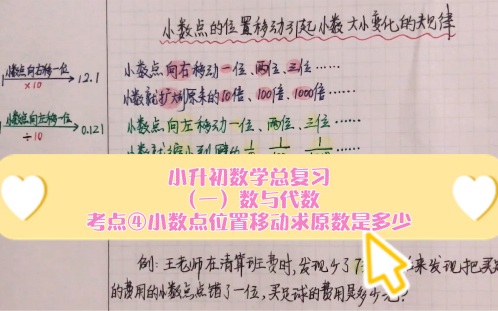 [图]小学数学，小数点的位置移动引起小数大小变化的规律