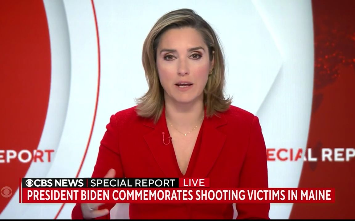 11/3 CBS 特别报道 | President Biden commemorates Lewiston shooting victims哔哩哔哩bilibili