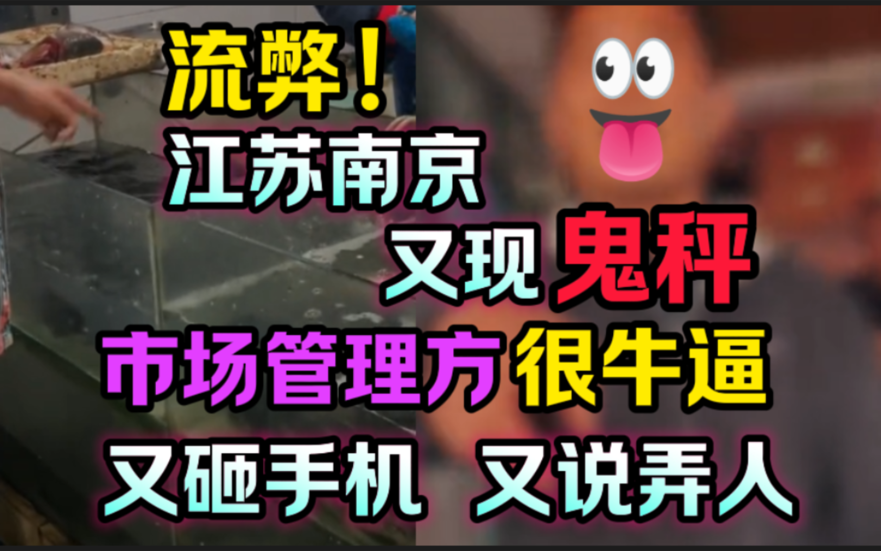 大型纪录片“江苏南京 又现鬼秤”商铺牛逼,市场管理更牛逼!砸手机!说弄你!哔哩哔哩bilibili