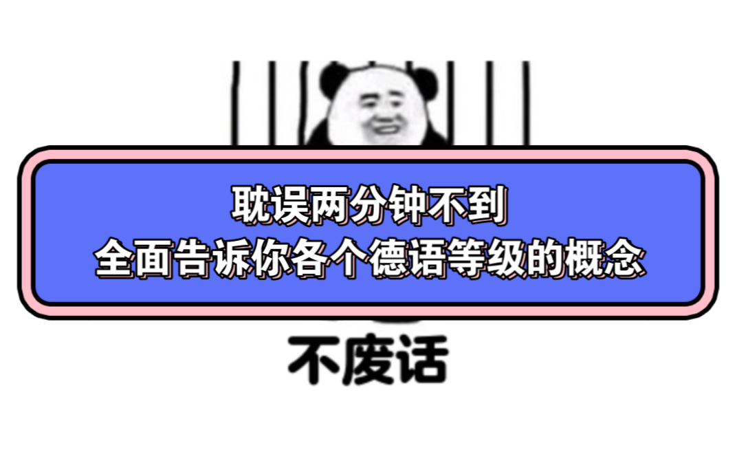 用最简单粗暴的话:一分多钟全面介绍德语等级哔哩哔哩bilibili