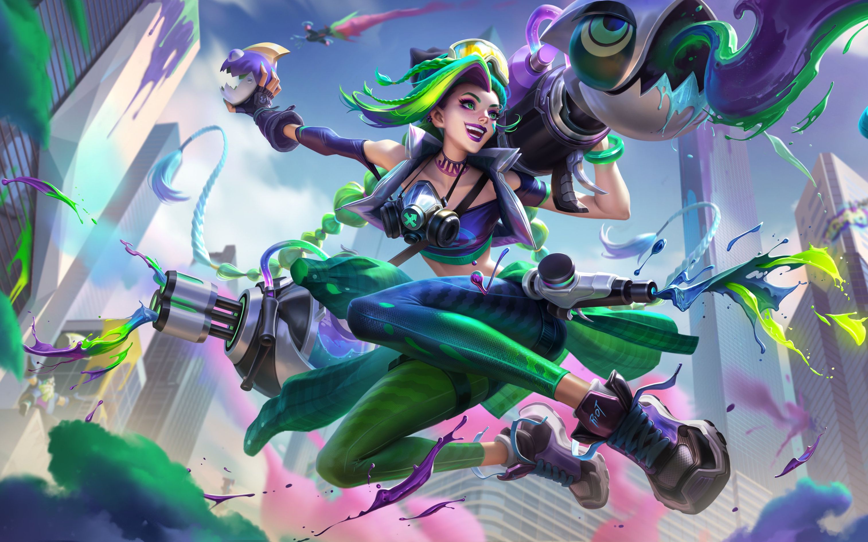 lol手游:涂鸦小队原画曝光!传说皮肤莎弥拉,史诗皮肤金克丝艾克!