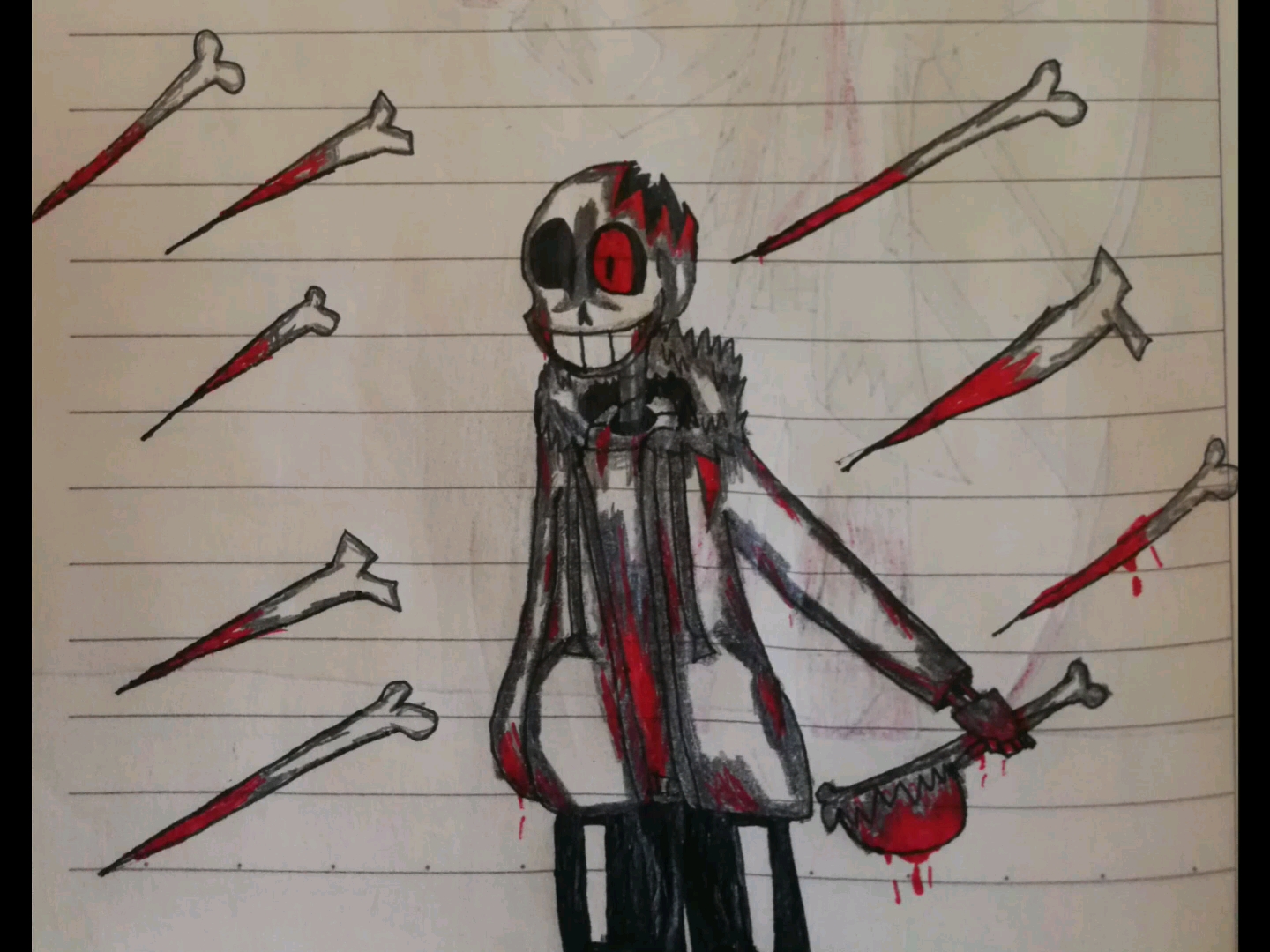 (重新画了个)恐惧sans(最近没空更视频一拖就是十几天)