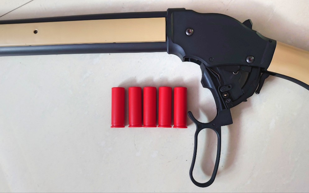 乖巧虎m1887模型,玩具自己学会抛壳了