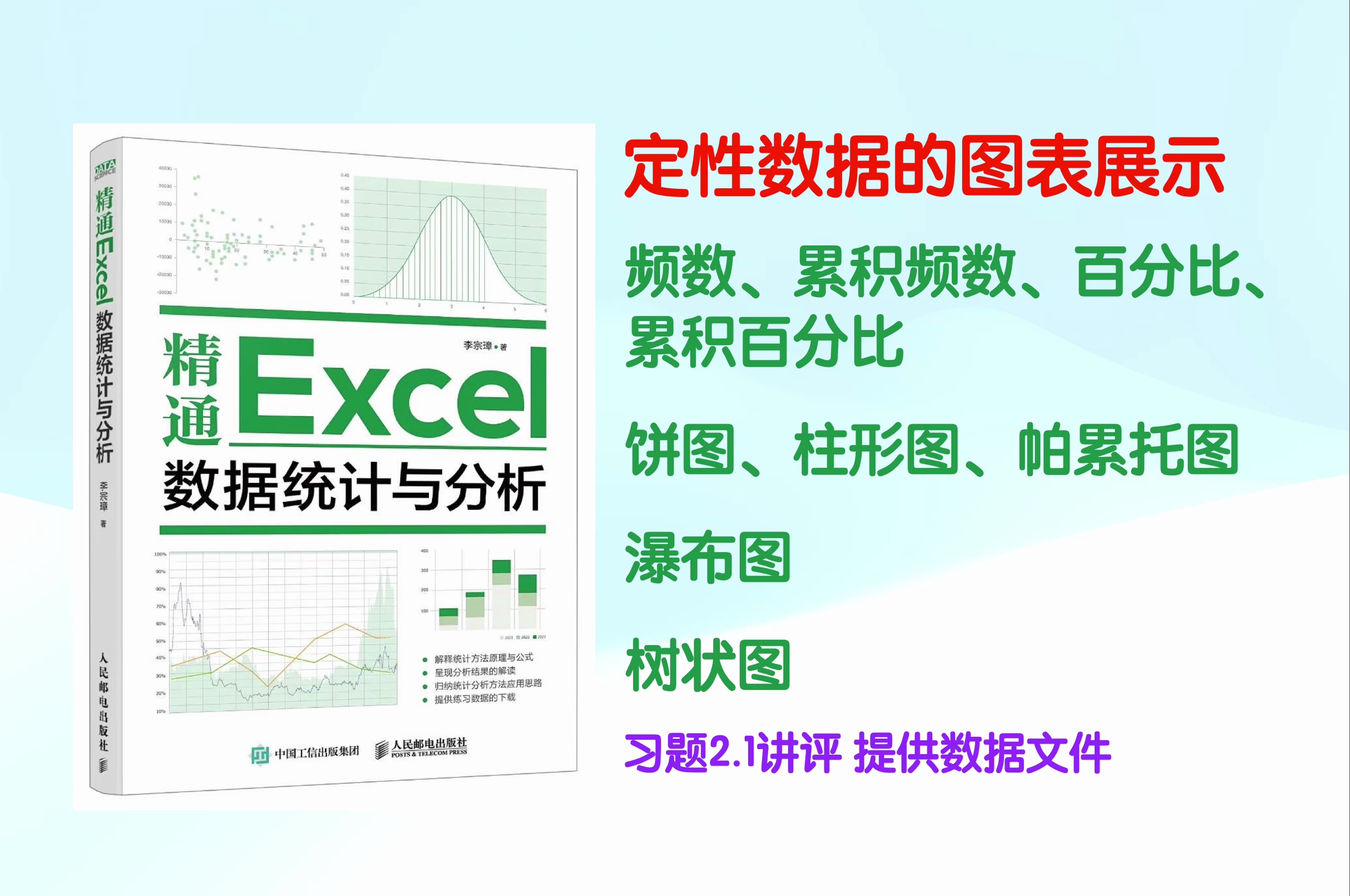 定性数据的图表展示 《精通Excel数据统计与分析》习题2.1 讲评哔哩哔哩bilibili