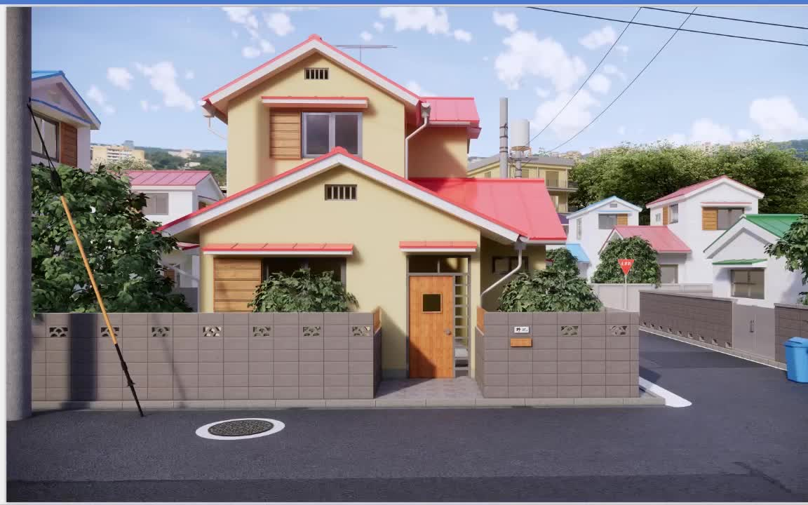 哆啦a梦大雄家三维模型立体还原第一部分