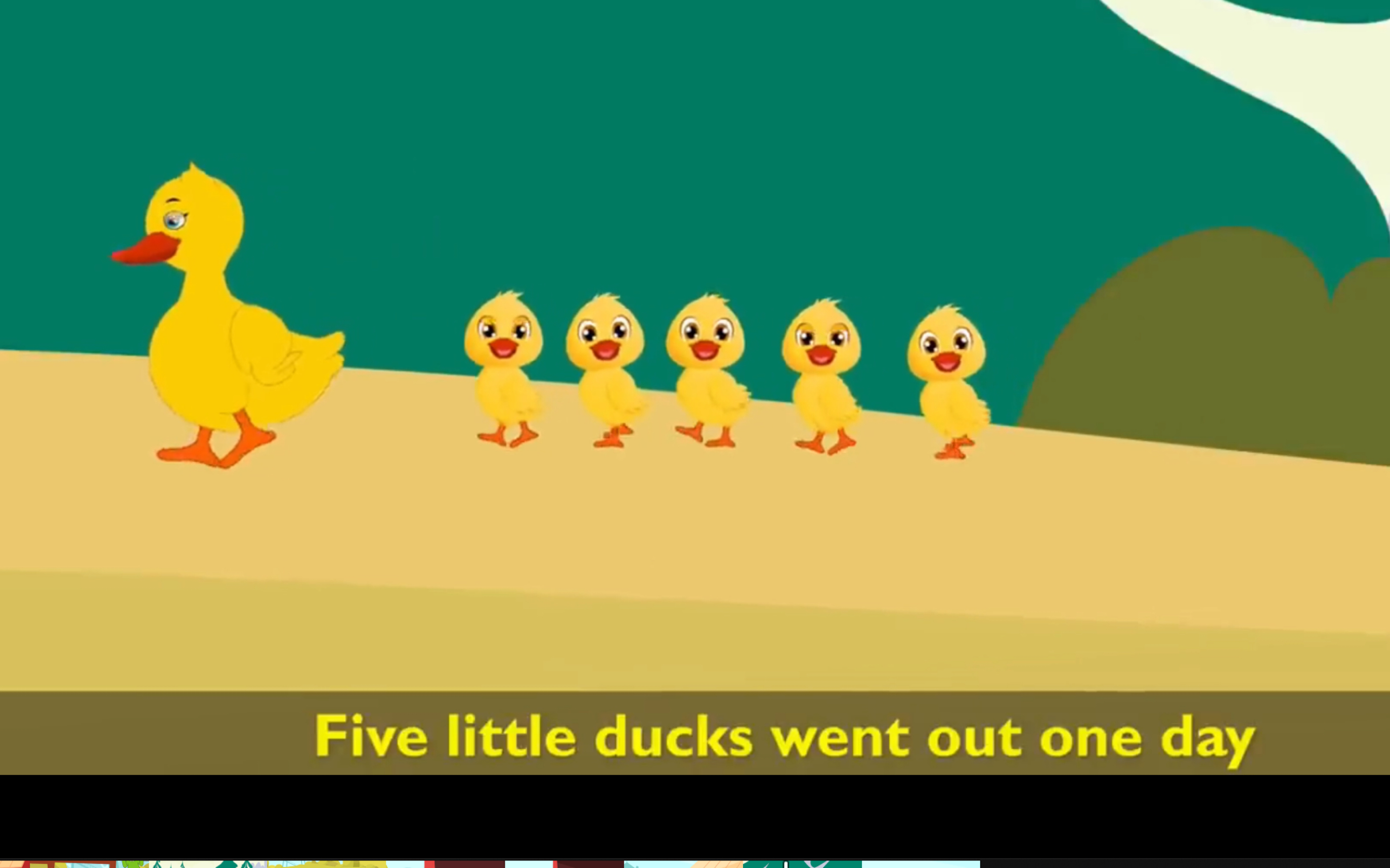 [图]英文儿歌，五只小鸭 Five Little Ducks