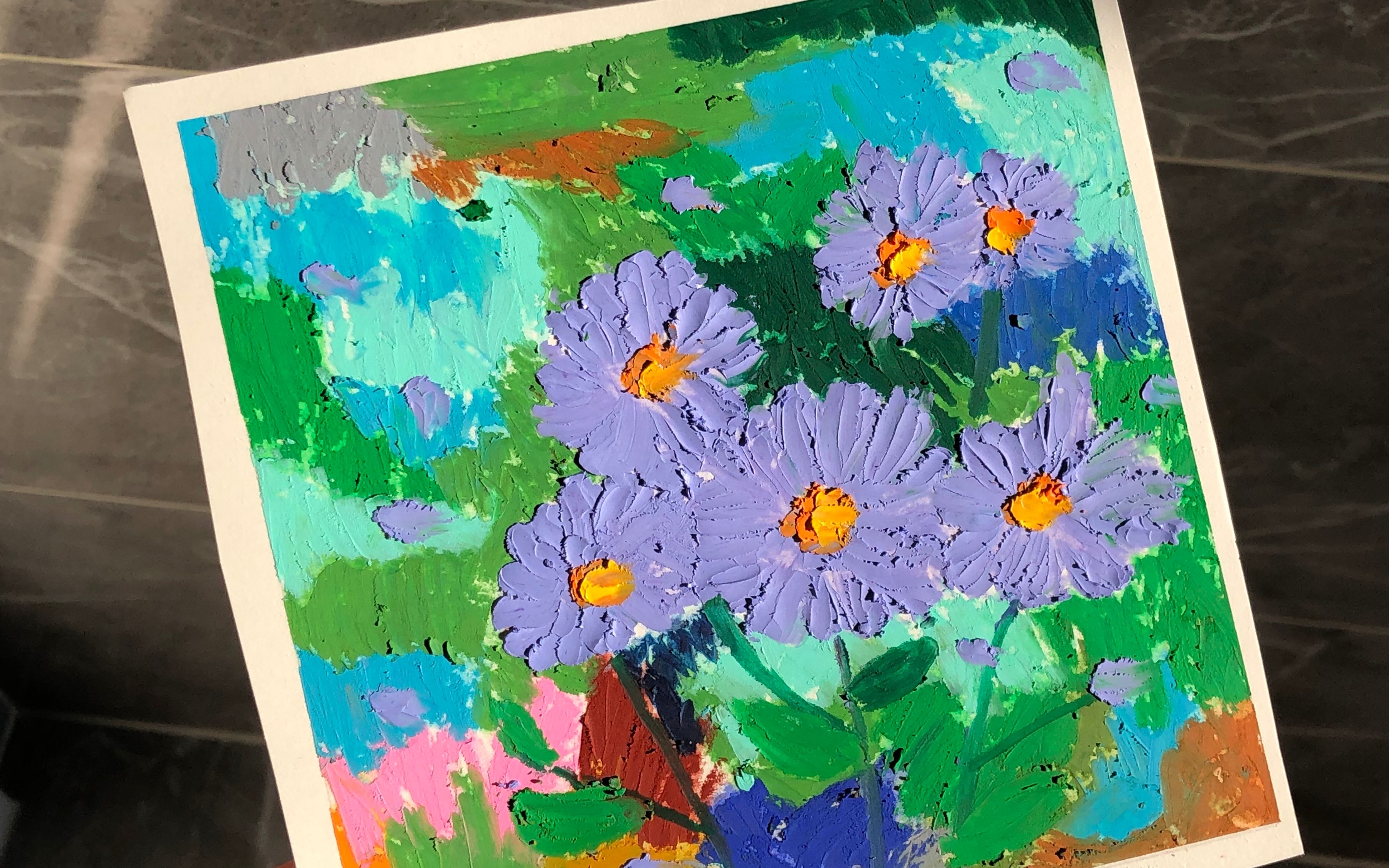 油画棒 小雏菊教程-教你拥有小雏菊 绘画分享