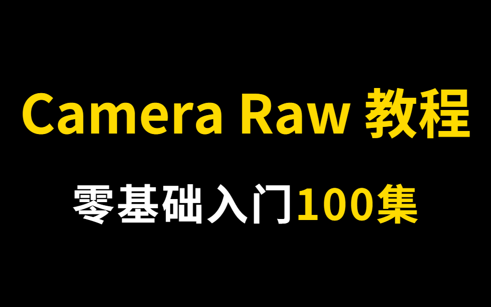 PS自带插件Camera Raw教程100集【摄影教程】哔哩哔哩bilibili