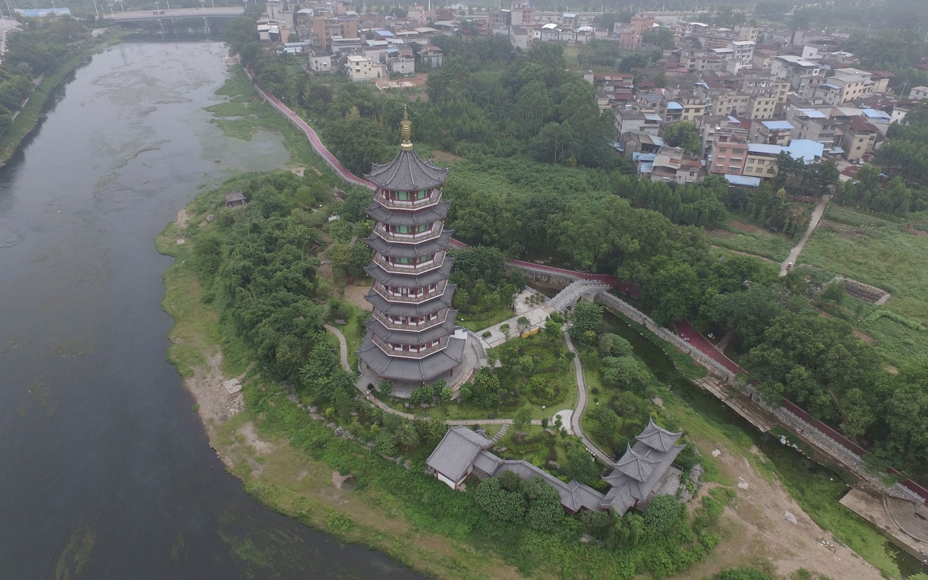 [图]桂林南洲岛甘棠江公园航拍