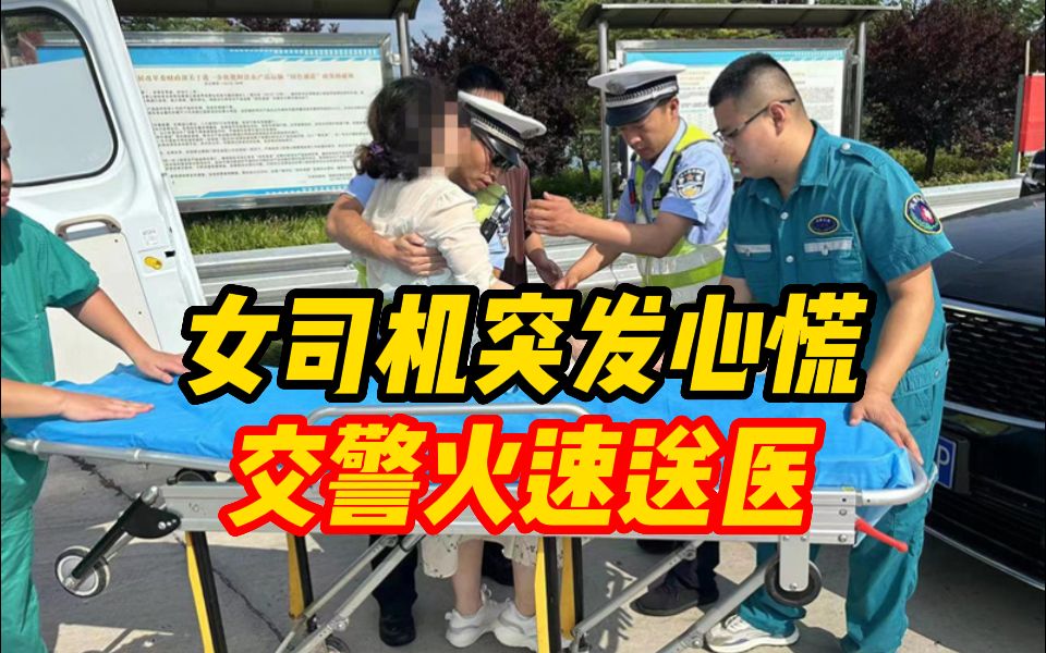 象ⷦš–流丨女司机高速突发心慌无力驾驶,交警火速赶到送医哔哩哔哩bilibili