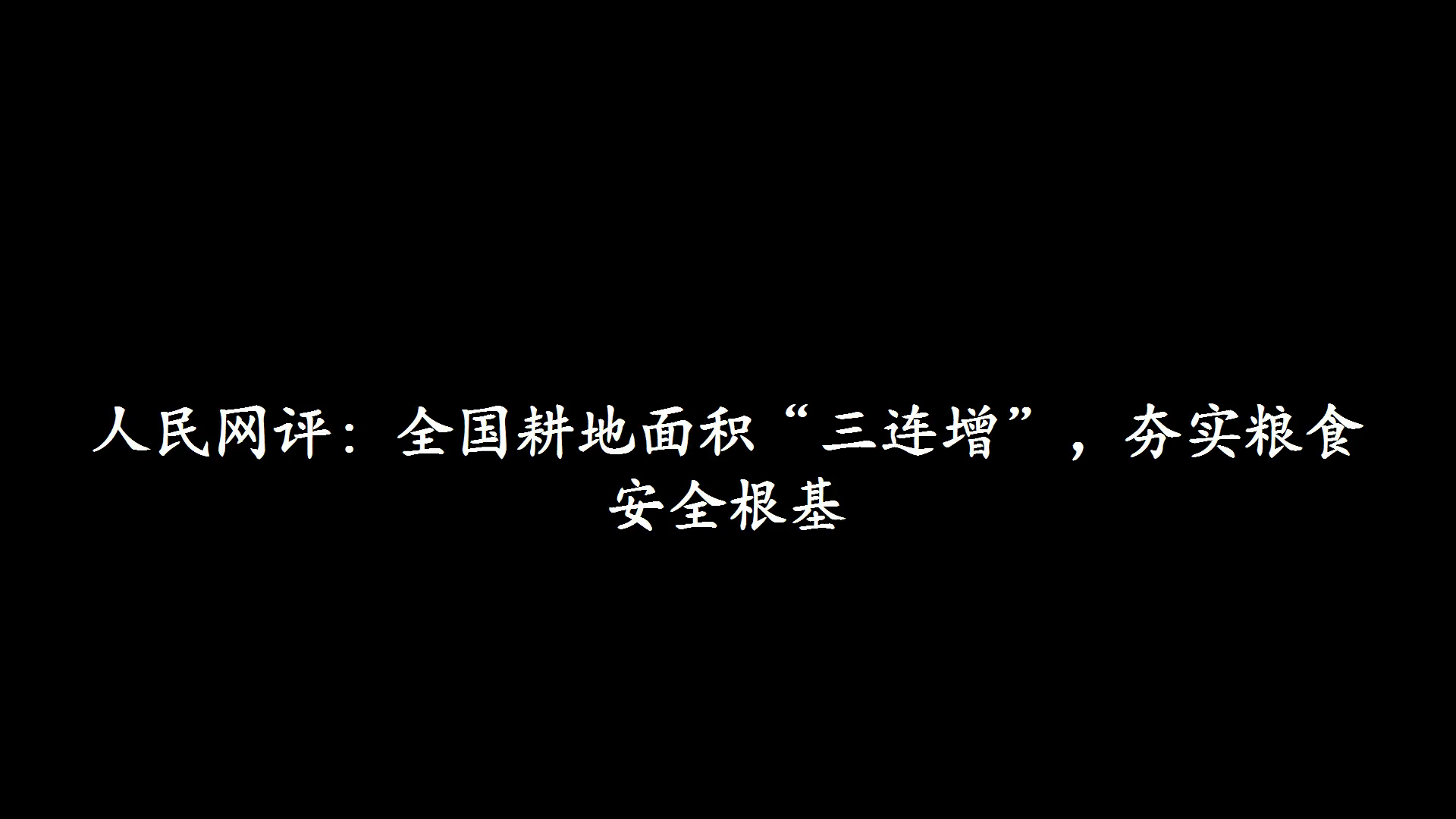 人民网评:全国耕地面积“三连增”,夯实粮食安全根基哔哩哔哩bilibili