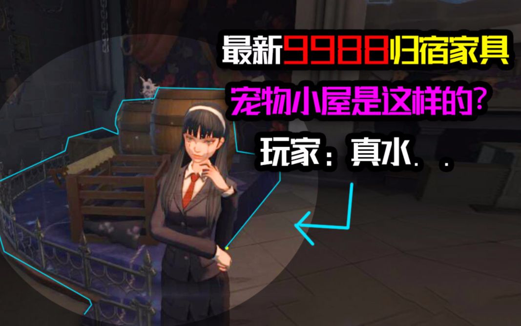 第五人格:最新9988的归宿家具!宠物小屋,效果这么水吗?哔哩哔哩bilibili