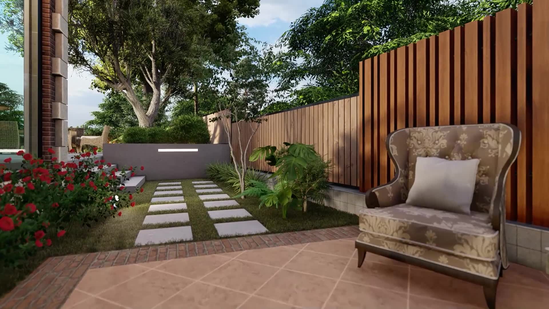 lumion10  d-22现代庭院