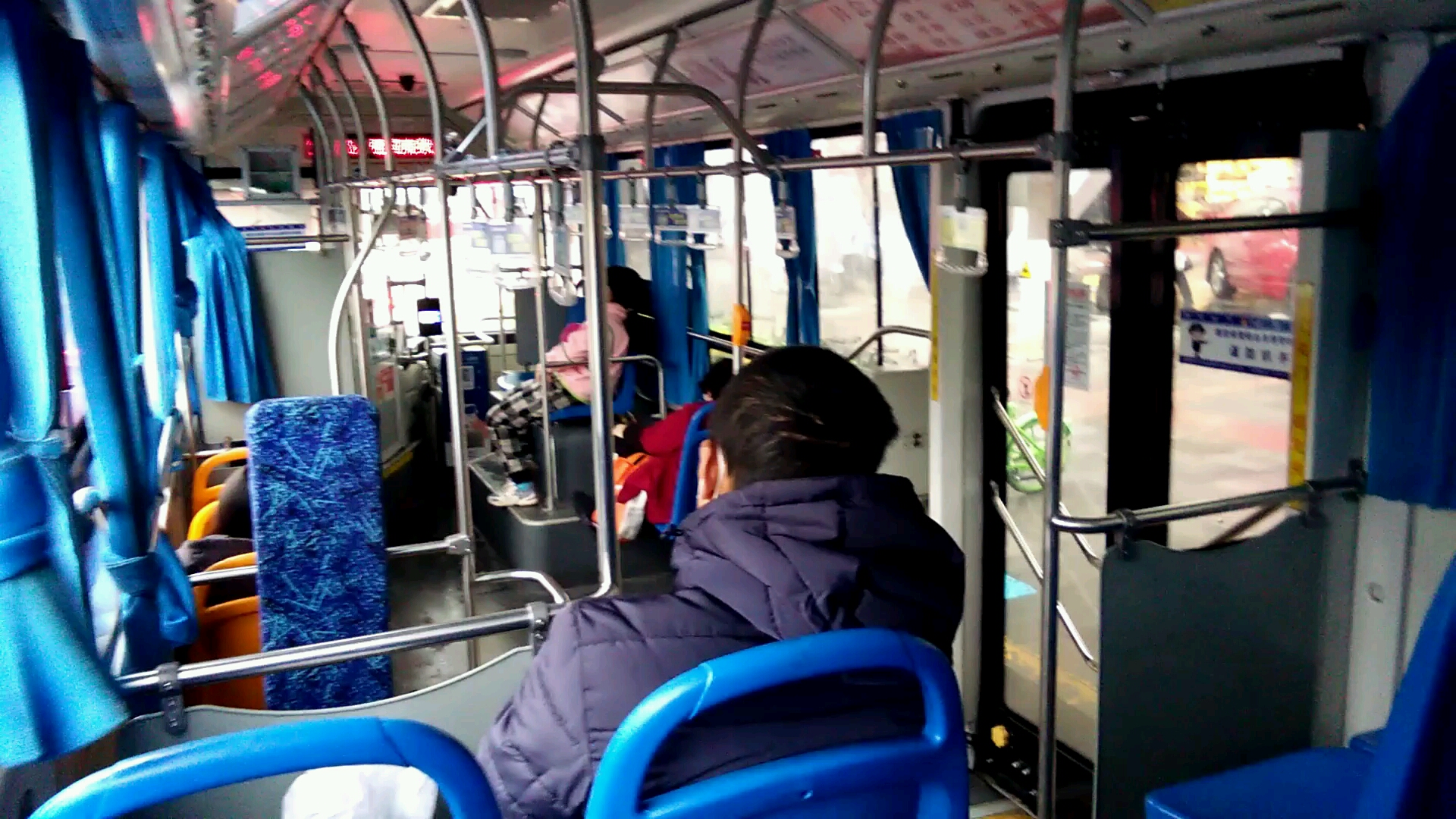 岳阳公交7路最新款中车时代新巴客纯电动公交车乘坐视频4