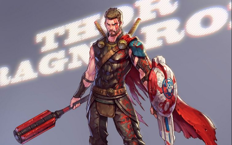 lenn雷神thorragnarok绘画过程