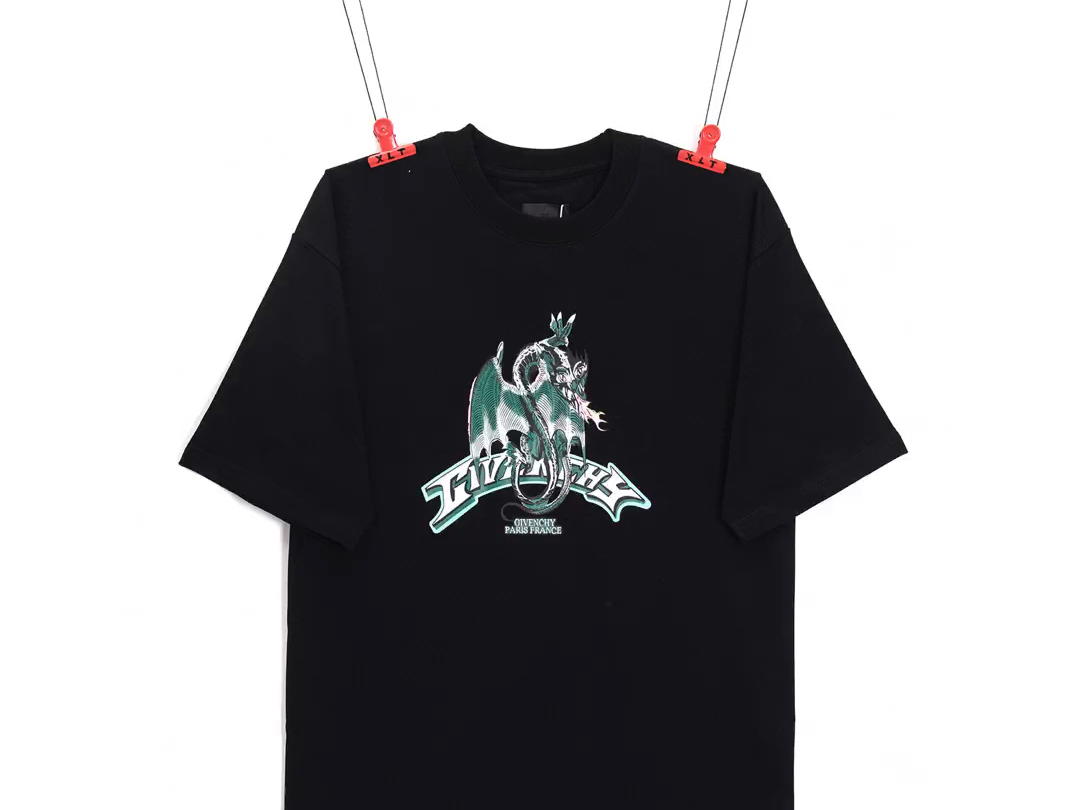 盘点一下高仿givenchy纪梵希高仿恶龙图案印花短袖t恤