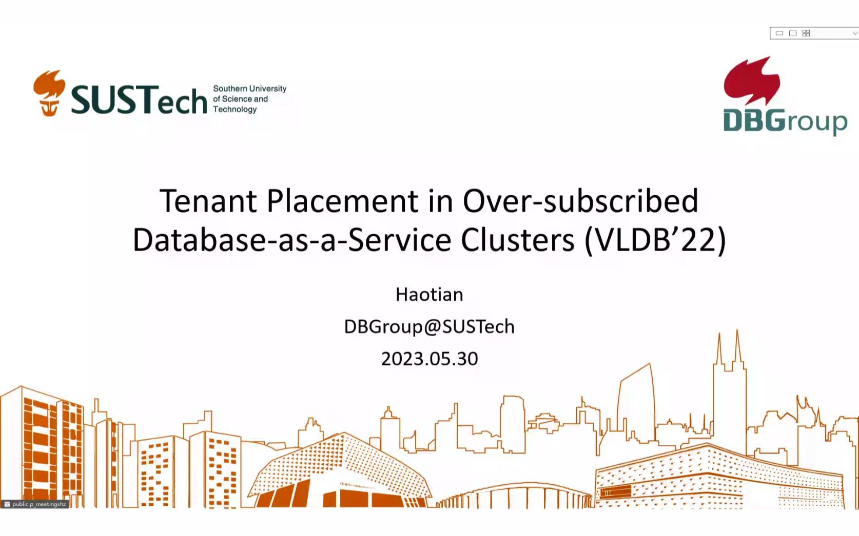 【南方科技大学 昊天】:Tenant Placement in Oversubscribed DBaaS Clusters哔哩哔哩bilibili