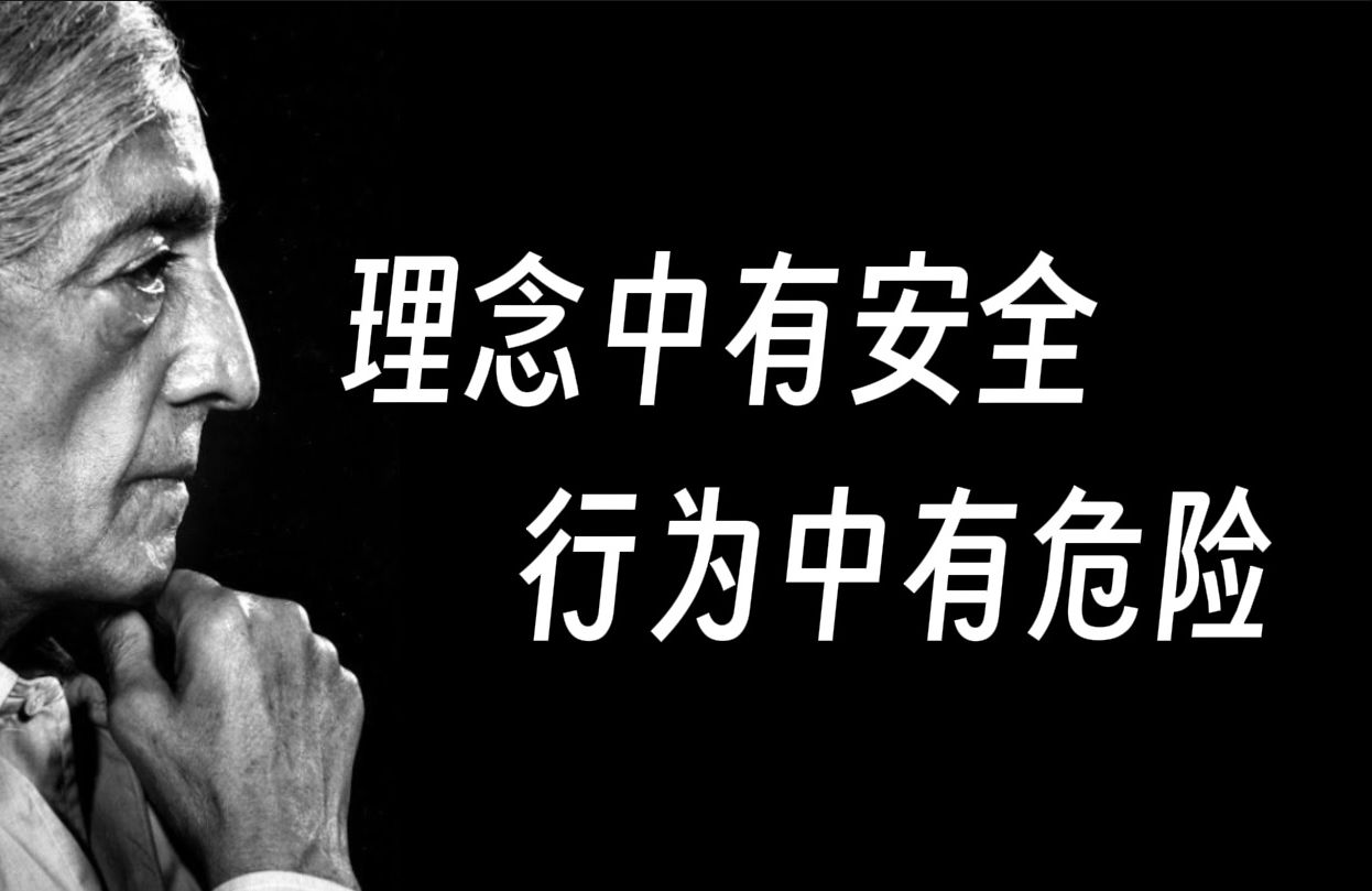 我们为什么要依照一种理念行动呢?理念限制行为,理念中有安全,行为中则有危险,正是对行为的恐惧引起了理念克里希那穆提哔哩哔哩bilibili