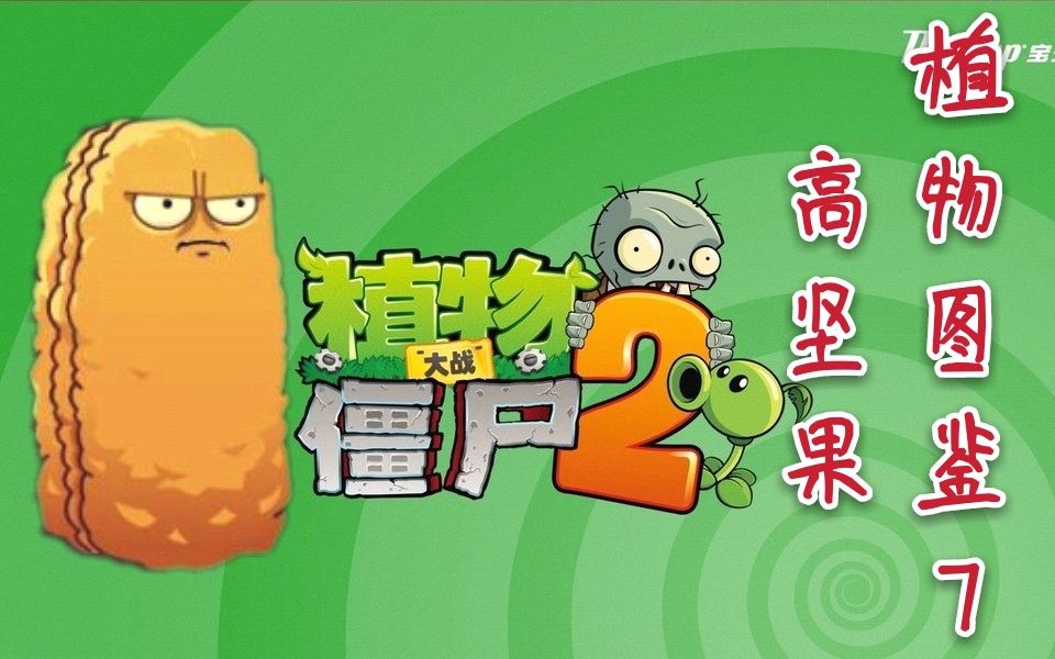 植物大战僵尸2植物图鉴7高坚果-坚果中的大哥大,可档小鬼