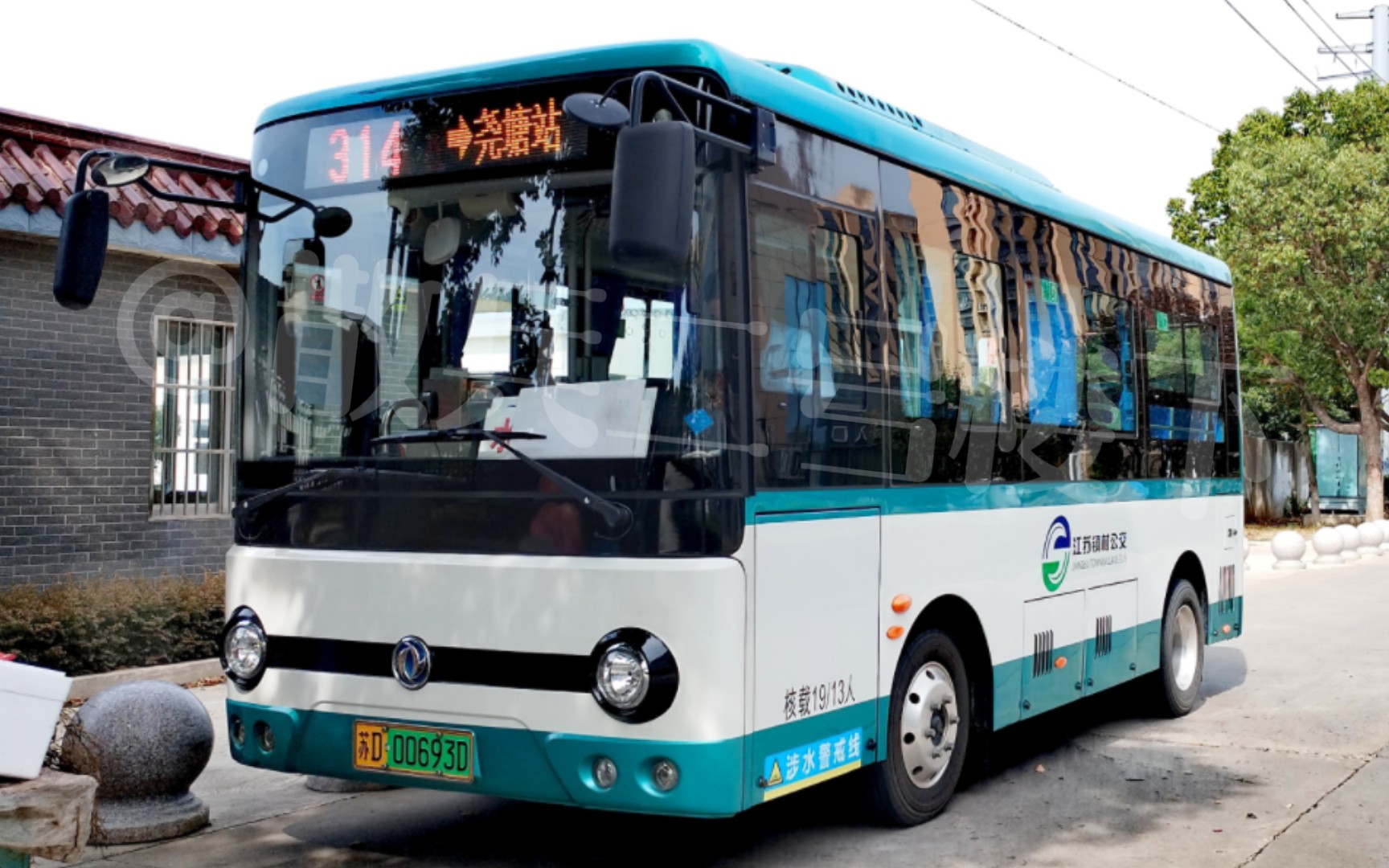 金坛公交314路全程pov 水北站→尧塘广场 东风天翼dfa6660gbev1 已经