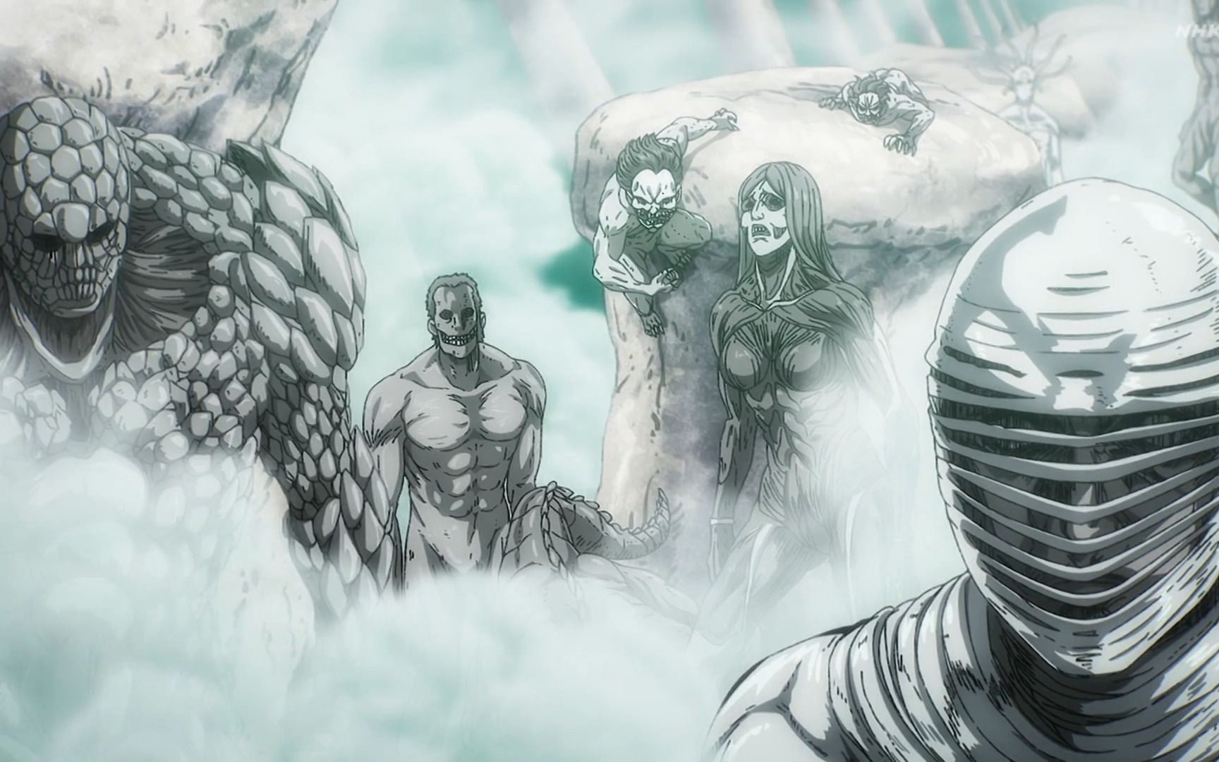 【巨人完结篇名场面】救世小队vs历代九大巨人 天与地之战 其1