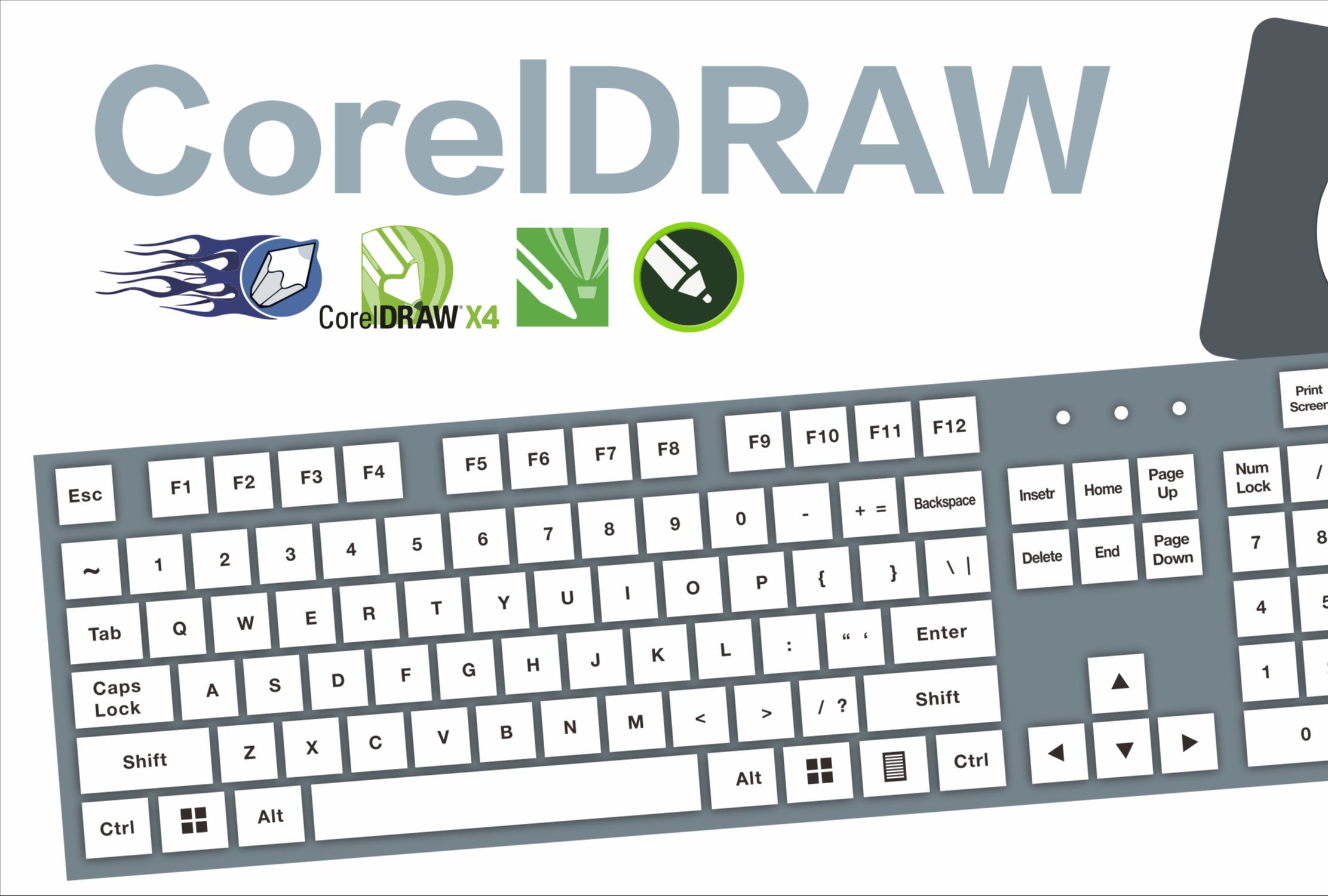 cdr复制与阵列复制,画鼠标键盘coreldraw平面设计软件学习教程