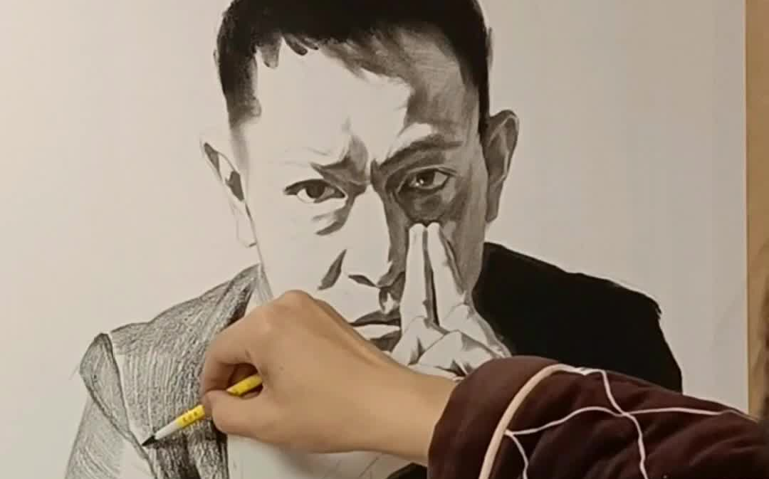 (素描)刘德华绘画过程_哔哩哔哩_bilibili