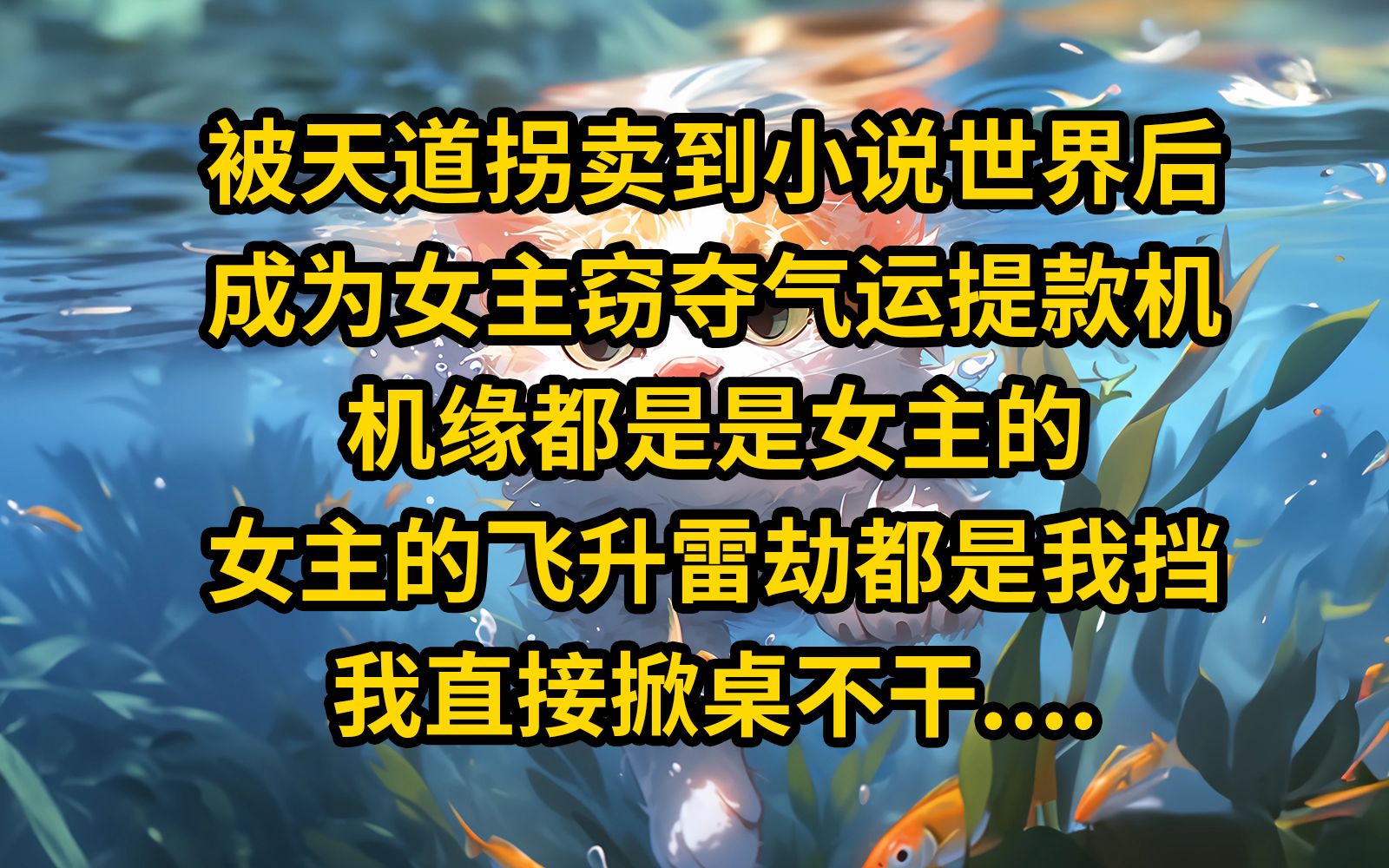 [图]《清浅开局》被天道拐进小说世界后成为女主窃守气运提款机 ，机缘都是女主的。女主的飞升雷劫都是我挡...