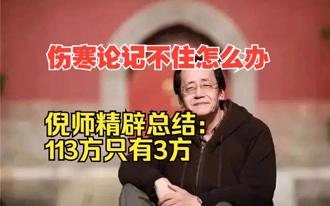 [图]倪师总结伤寒论的113方