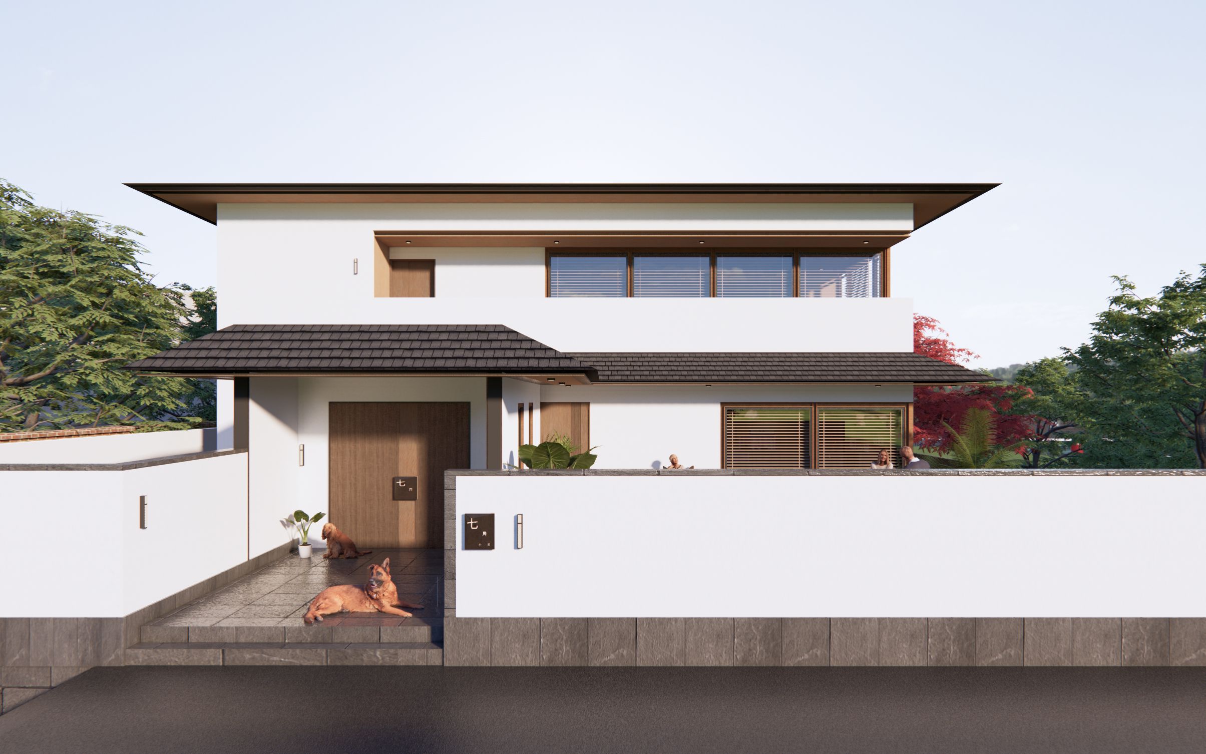 自建房建筑师下班后自建别墅民宿庭院设计改造新年快乐