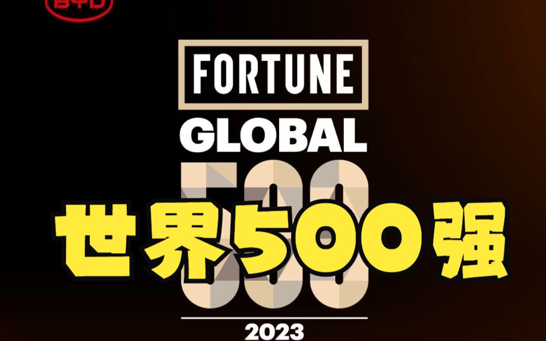 023年8月2日,《财富》世界500强榜单全球发布,比亚迪位列第212位,排名较2022年上升224名,成为今年排名升幅最大的中国企业.哔哩哔哩bilibili