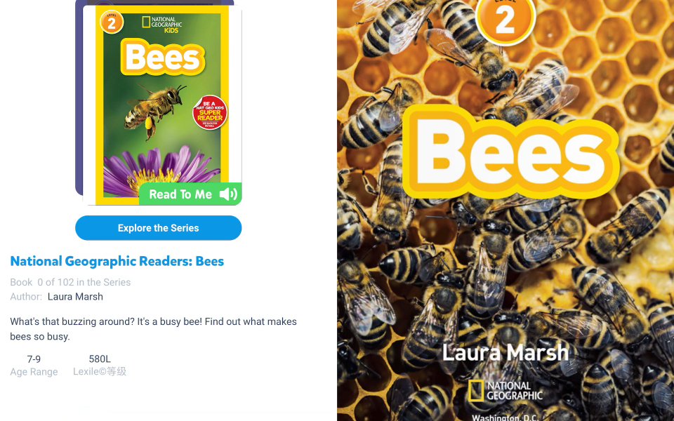 [图]Miss Bean loves Science: National Geographic Readers: Bees!