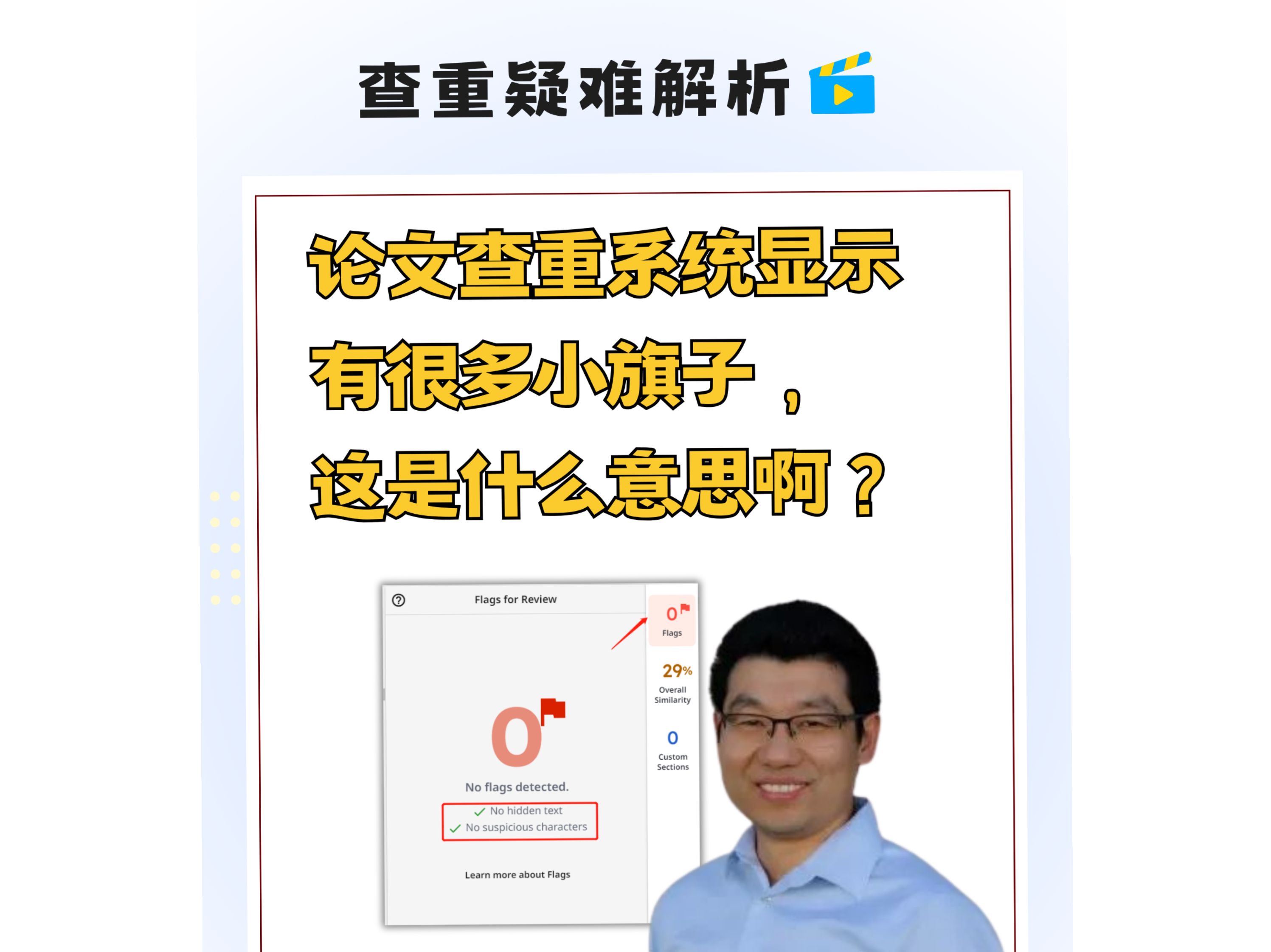 论文查重系统显示有很多小旗子,这是什么意思啊?哔哩哔哩bilibili